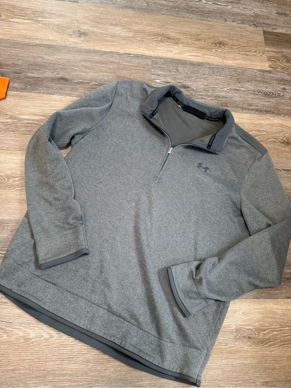 Under Armour Charcoal Gray Loose Quarter-Zip Pullover
